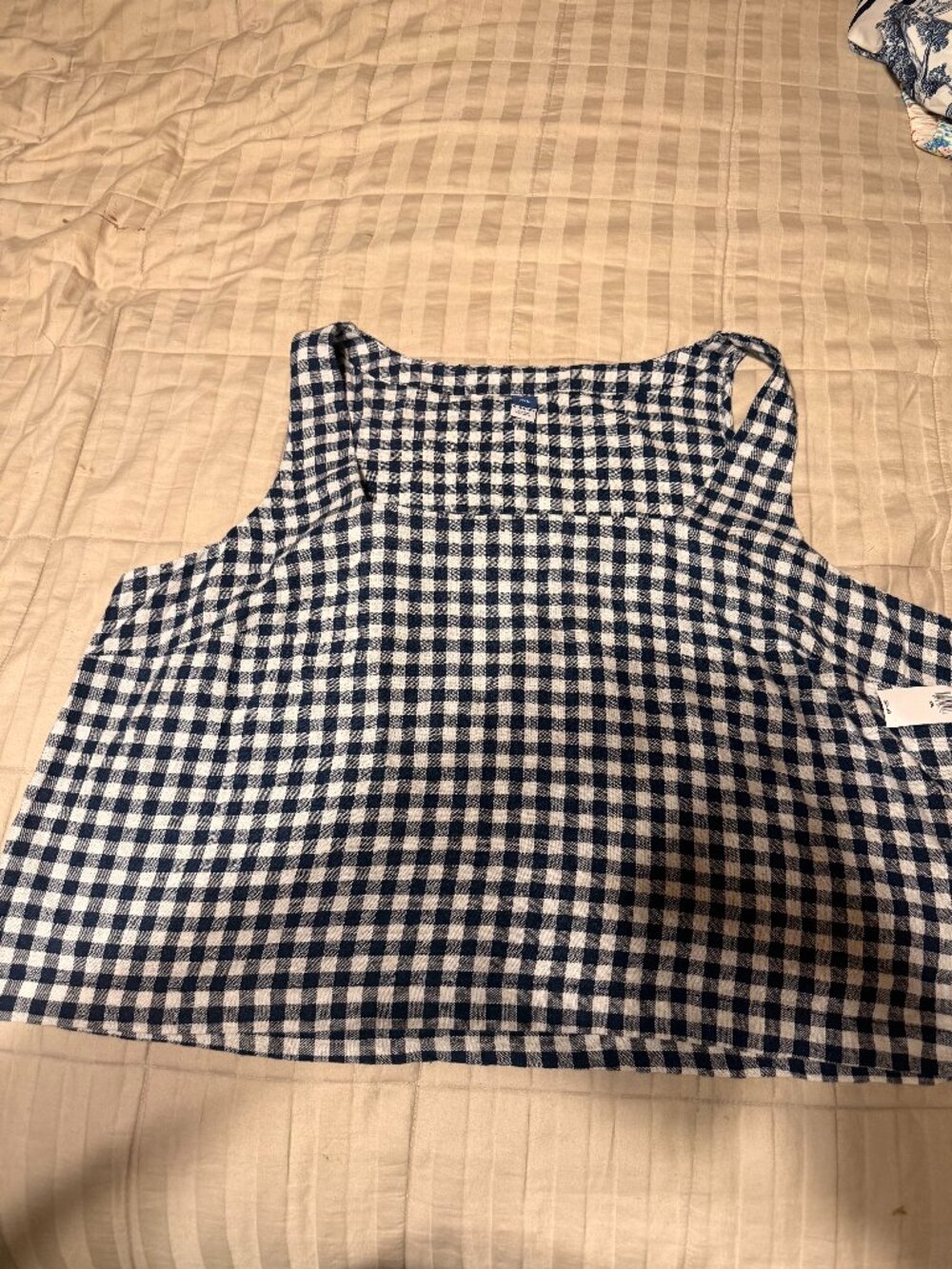 Old Navy Checkered Sleeveless Crop Top (KC Stock #128)